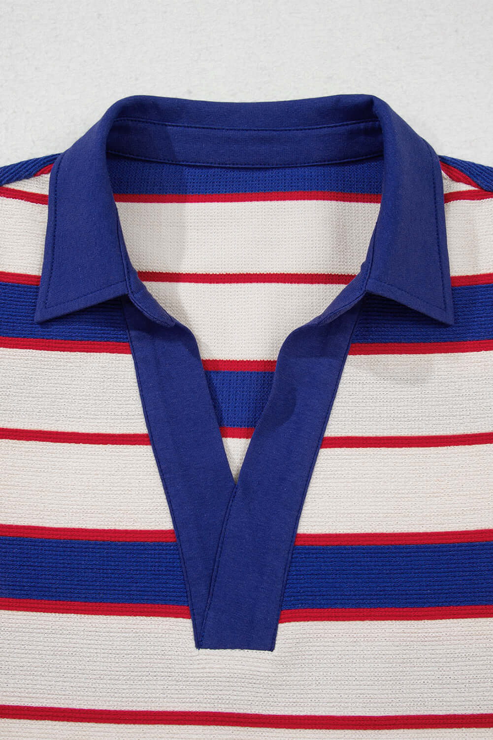 Striped Polo Sweatshirt for Women – Colorful Preppy Pullove