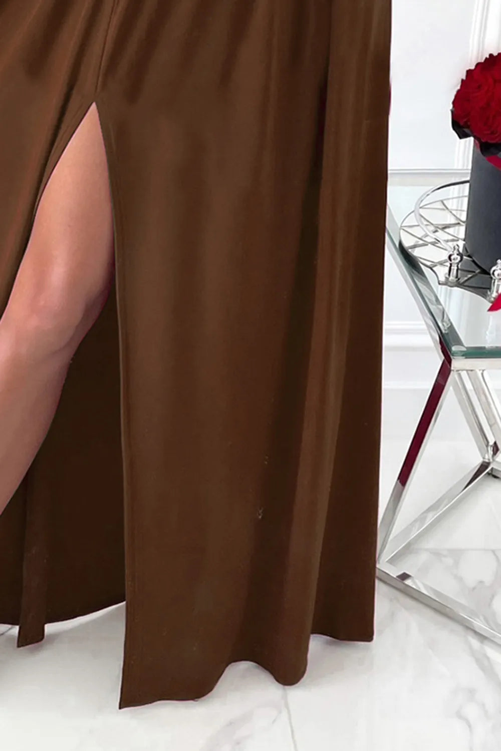 Slit Mini Dress For Women Elegant Party Look