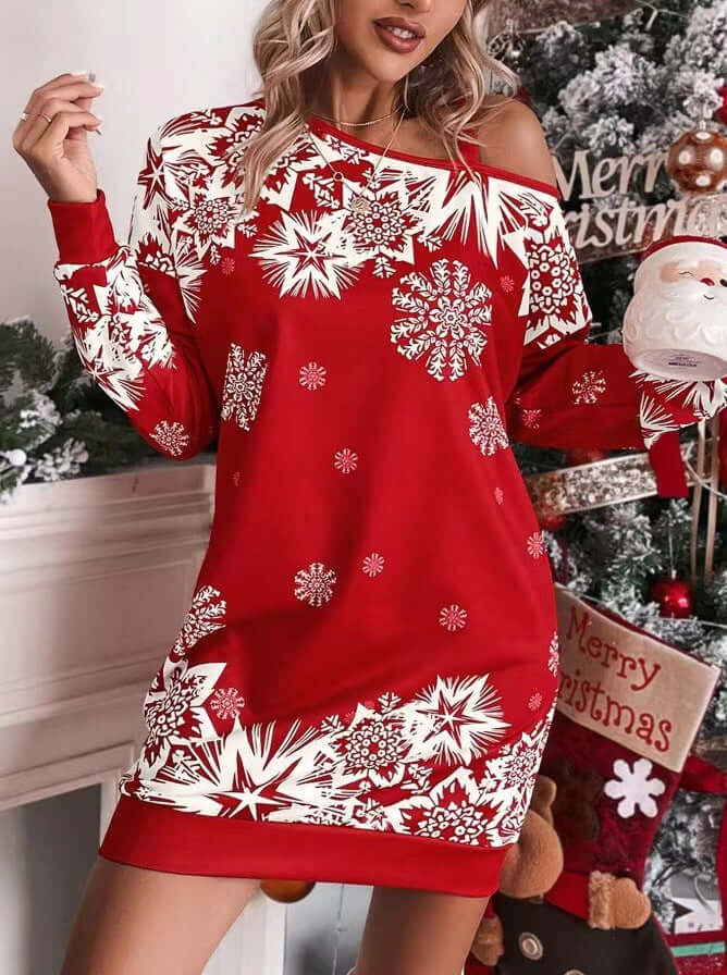 3D Effect Bodycon Dress Cotton Pullover Style