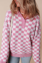 Elaina Checkered Sweater-2