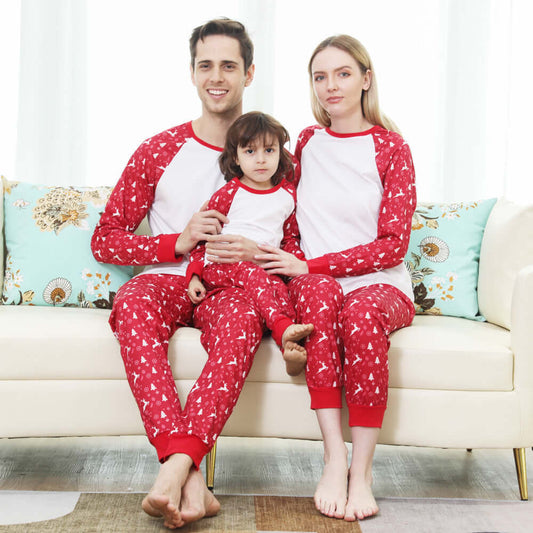 Red Family Cotton Suit for Stylish and Cozy Matching