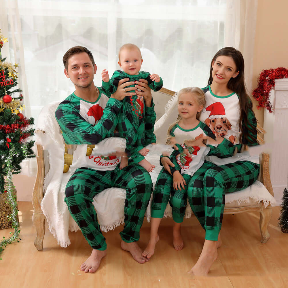 Green Family Pajamas - Comfortable Animal and Cartoon Sleepwear Set