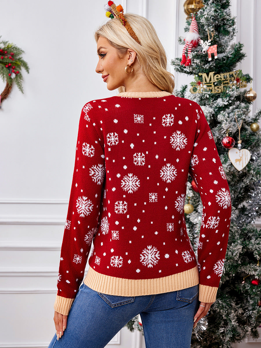 Santa Claus Christmas Sweater 3D Pullover Acrylic Top