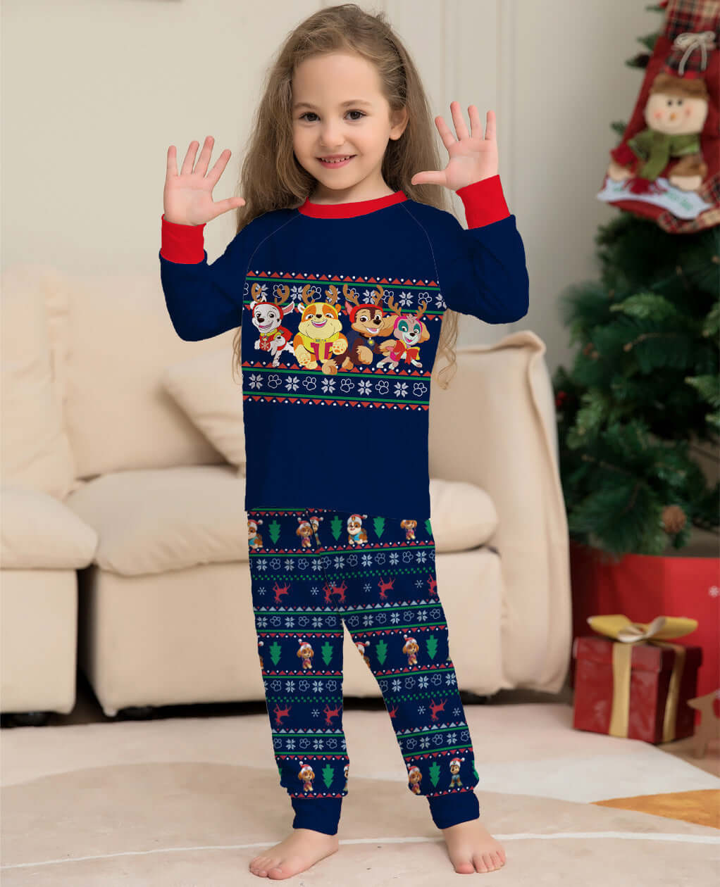 Family Cotton Pajama Set Cute Plaid Matching Style