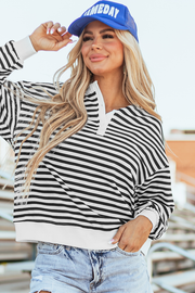 Amara Stripe Oversized Sweatshirt-4
