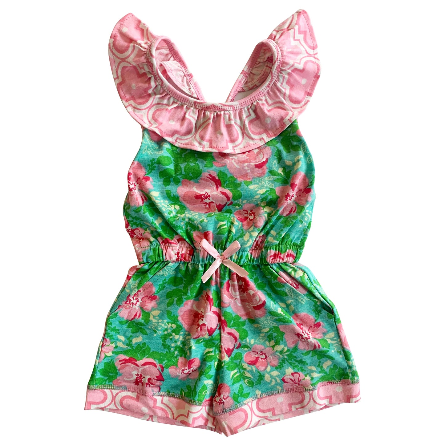  Floral and Arabesque Girls Jumpsuit Trendy Comfortable Romper