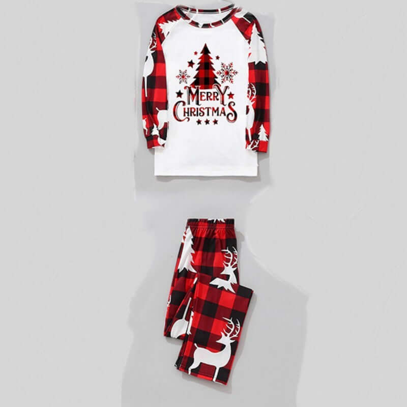 White Printed Family Outfit - Fashionable Polyester Matching Set