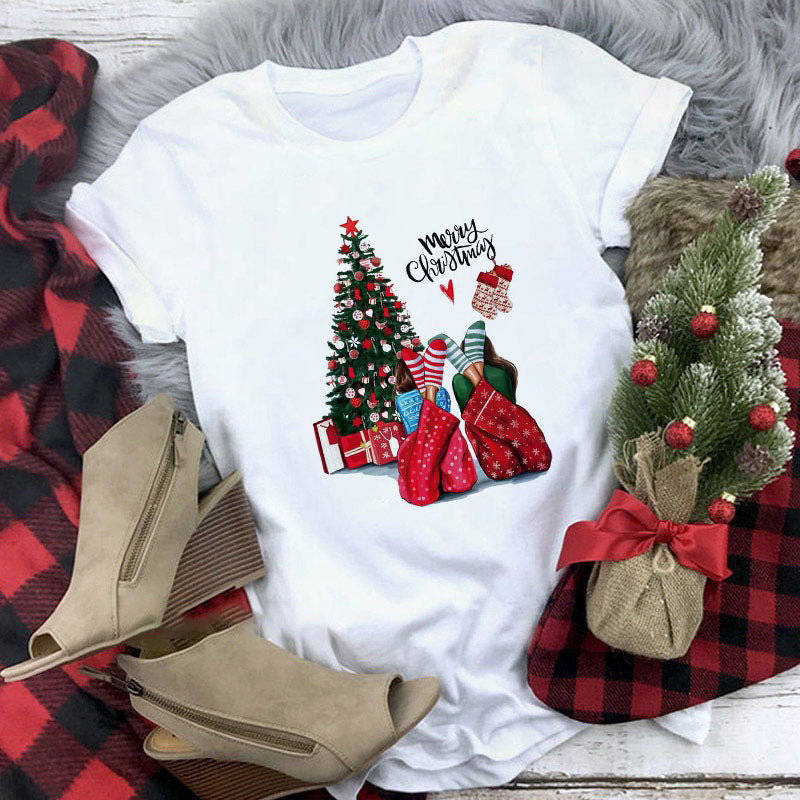 Christmas Womens Pullover Casual Holiday Print Design