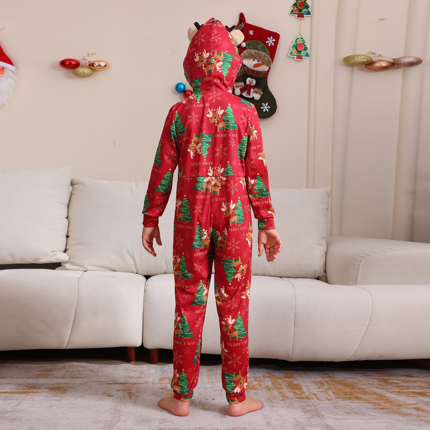  Cartoon Plaid Family Sleepwear Matching Homewear Set