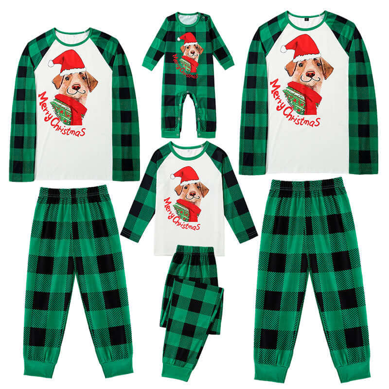 Green Family Pajamas - Comfortable Animal and Cartoon Sleepwear Set
