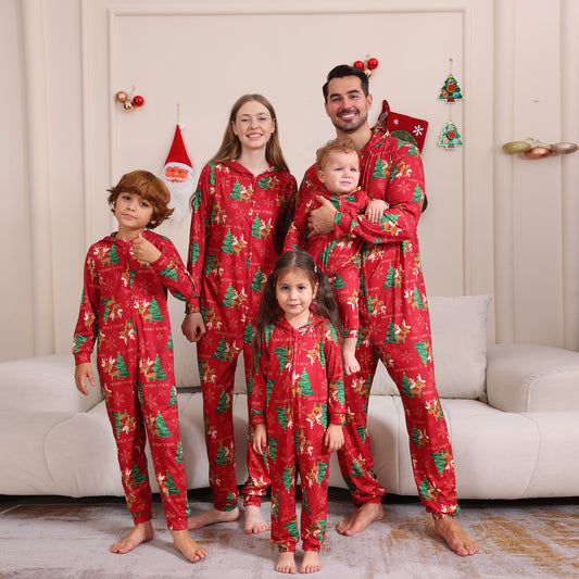  Cartoon Plaid Family Sleepwear Matching Homewear Set