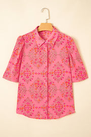 Josephine Floral Wide Short Sleeve Loose Top-3