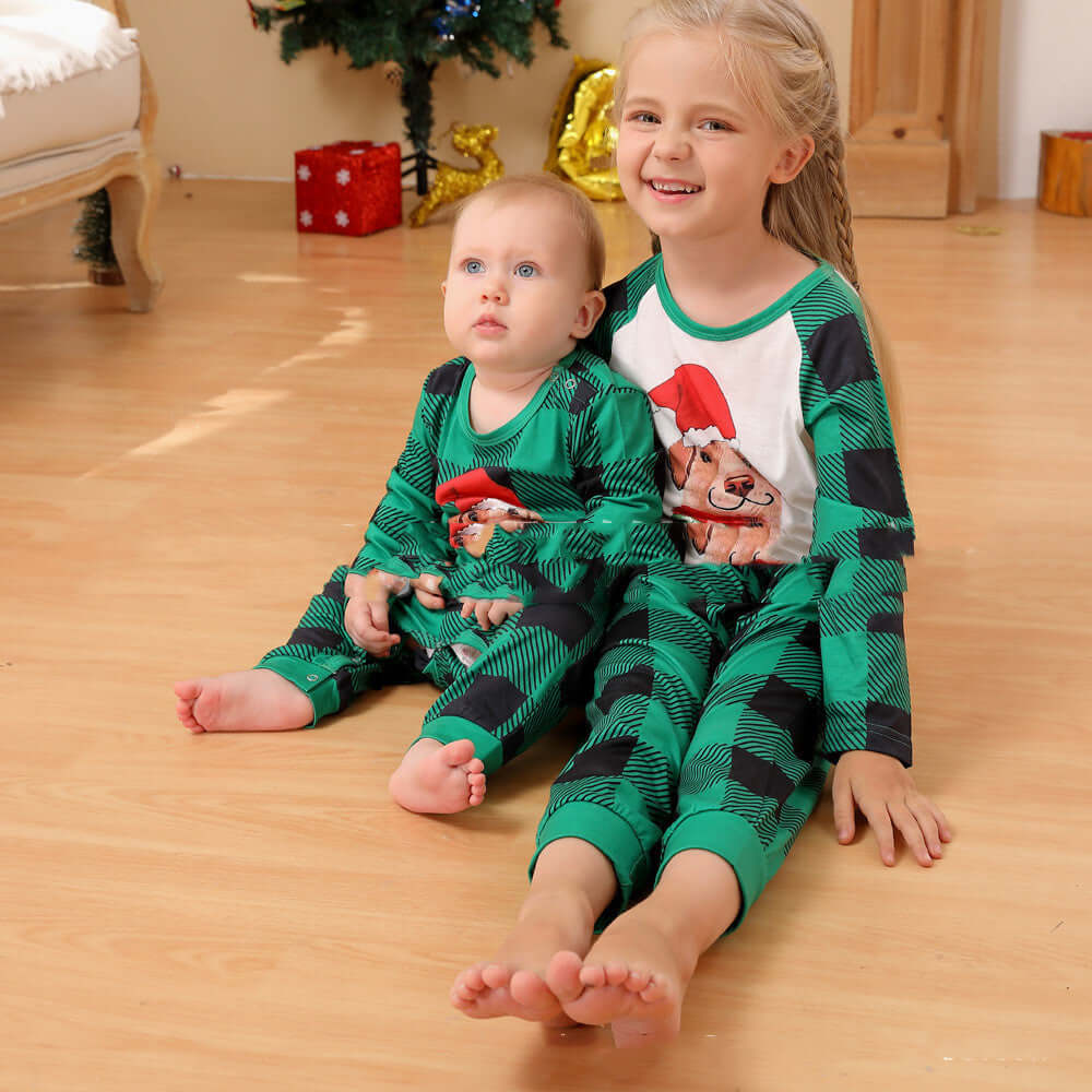 Green Family Pajamas - Comfortable Animal and Cartoon Sleepwear Set