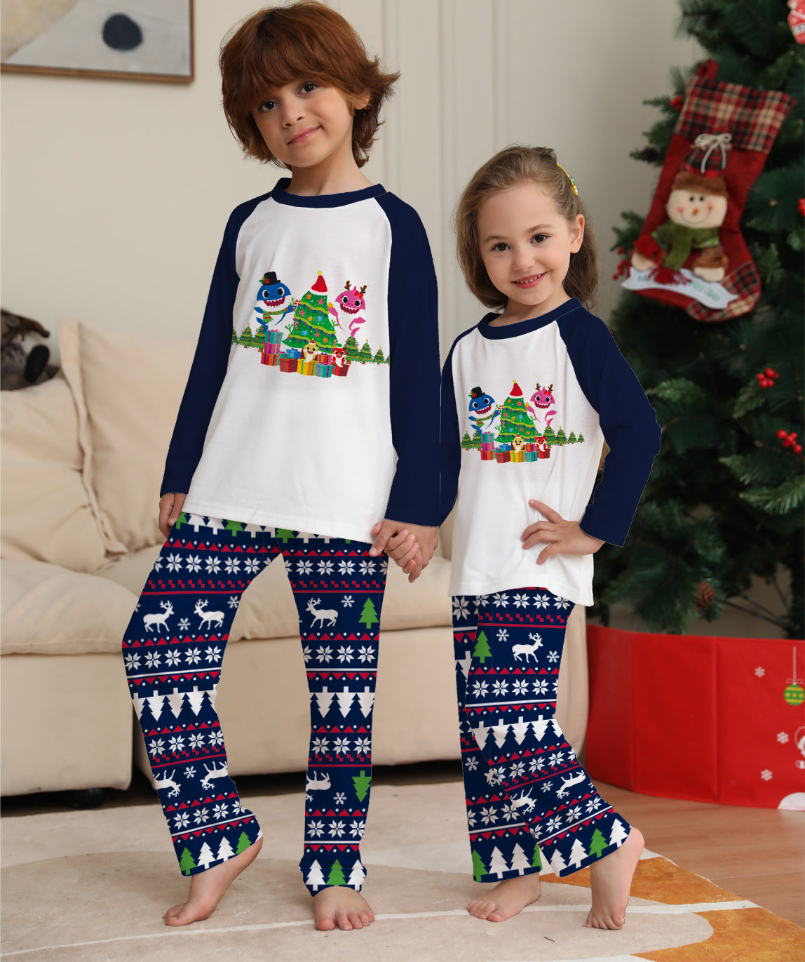 Family Plaid Cotton Pajamas Cozy Matching Homewear Set