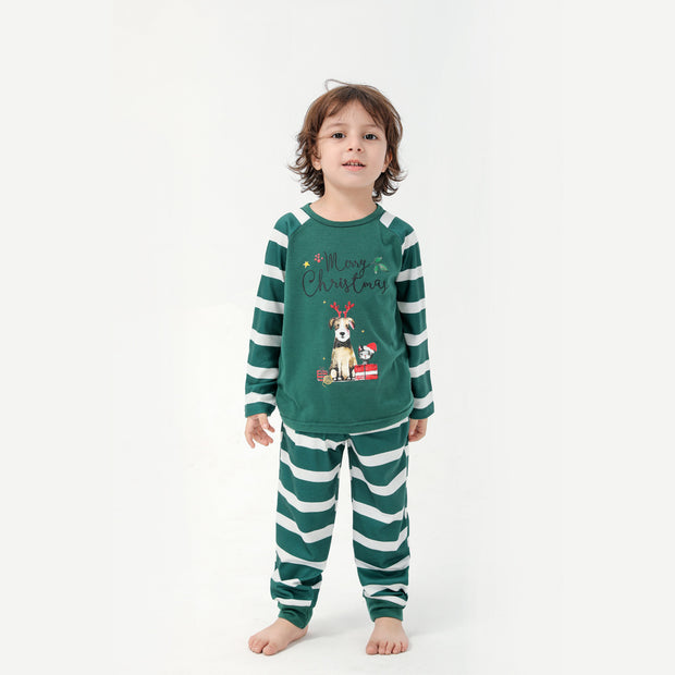 Family European And American Christmas Parent-child Printed Pajamas Set