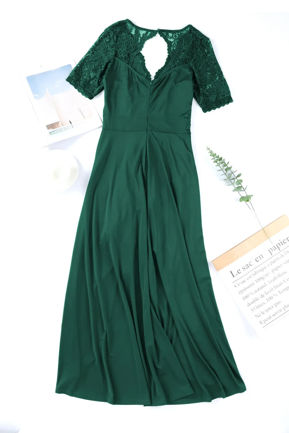 Lace Cutout V-Neck Short Sleeve Dress outfit inspiration