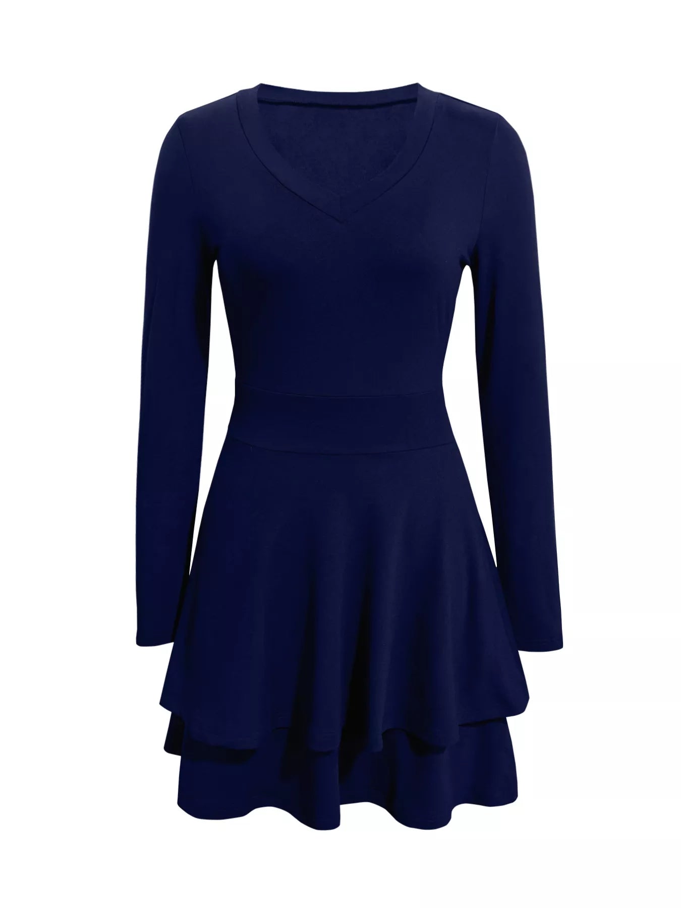  V-Neck Layered Ruffle Mini Dress Chic Summer Style