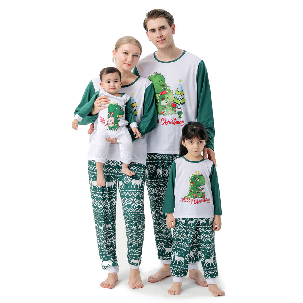 Cotton Cartoon Family Pajama Set - Cozy Homewear for All Ages