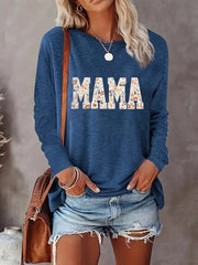 Halloween Pumpkin Pattern Round Neck Long-t-shirt