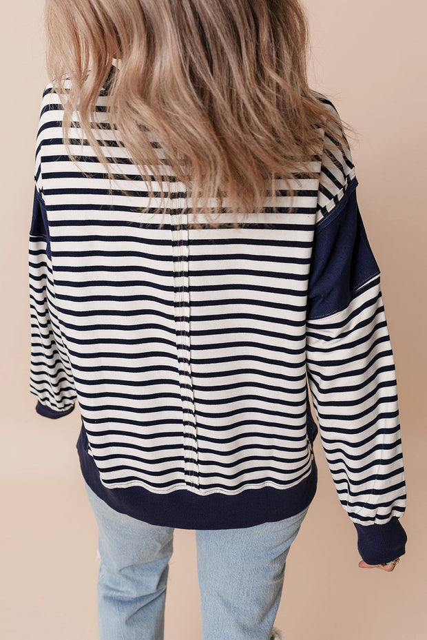 Sage Exposed Seam Loose Fit Sweatshirt-1
