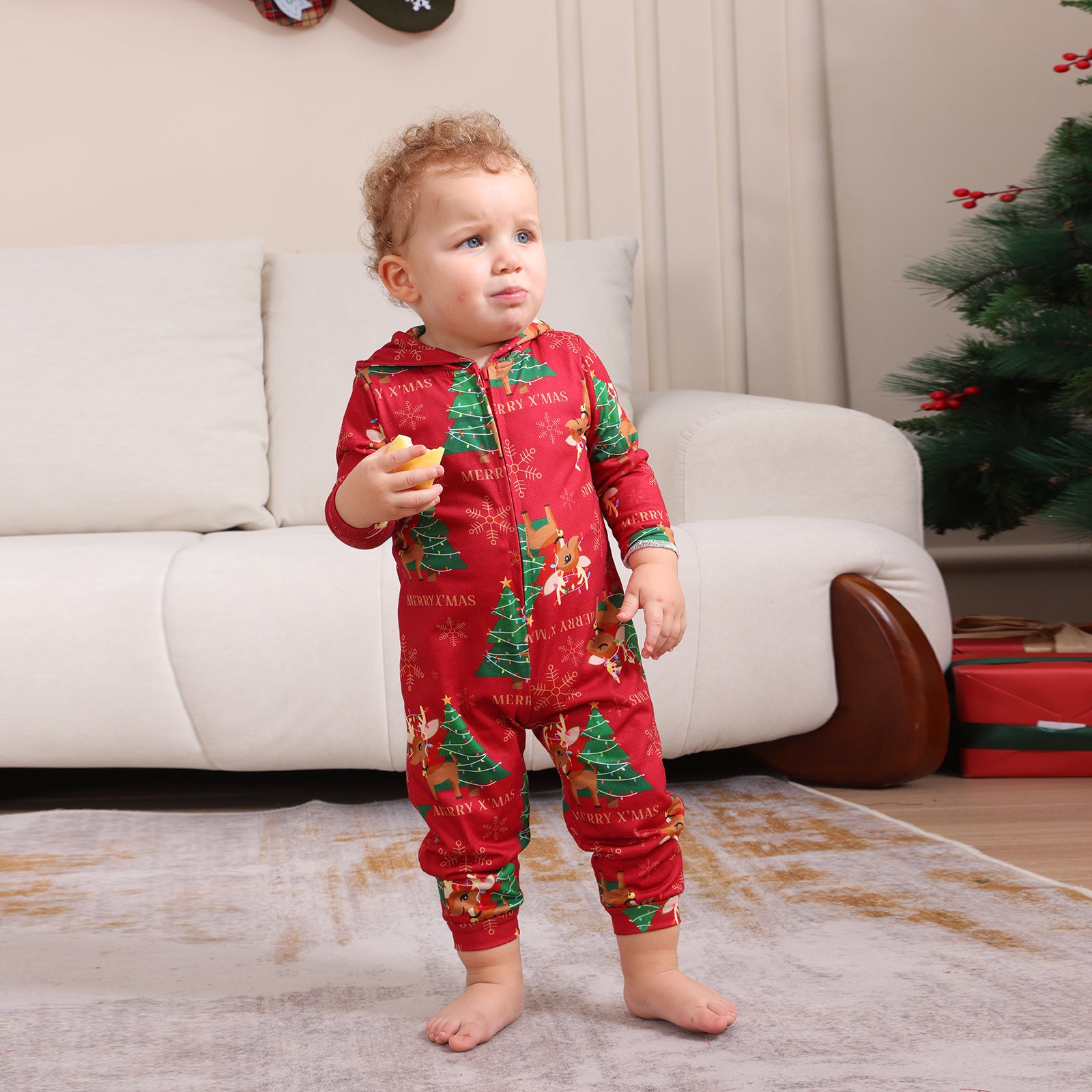  Cartoon Plaid Family Sleepwear Matching Homewear Set