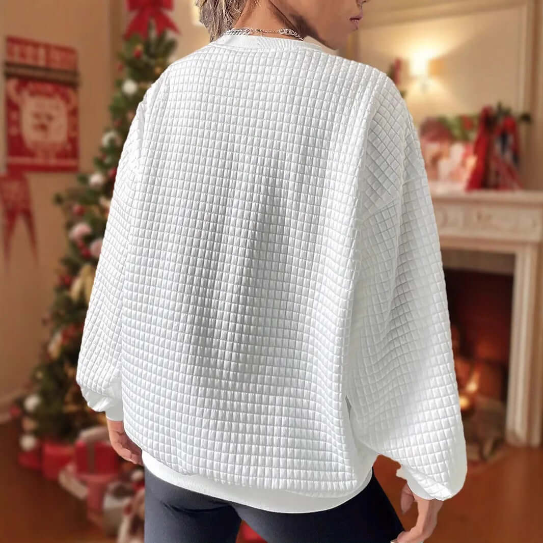 Christmas Tree Print Womens Hoodie Casual Long Sleeve Top