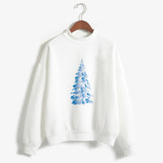 Christmas Printing Turtleneck Sweater Women