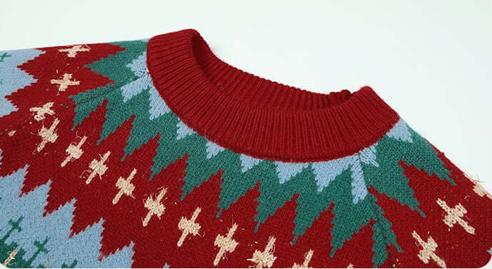 Christmas Loose Sweater - European Style Acrylic Holiday Pullover