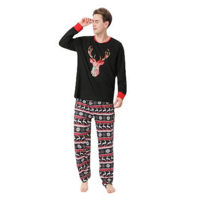 Long-sleeved Cross-border Family Set Christmas Pajamas