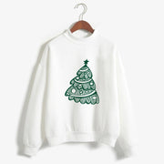 Christmas Printing Turtleneck Sweater Women