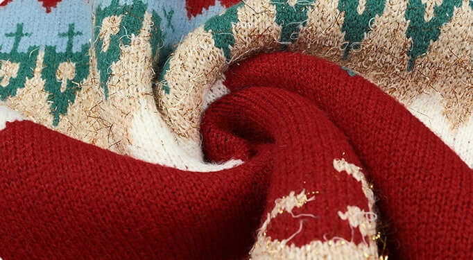 Christmas Loose Sweater - European Style Acrylic Holiday Pullover