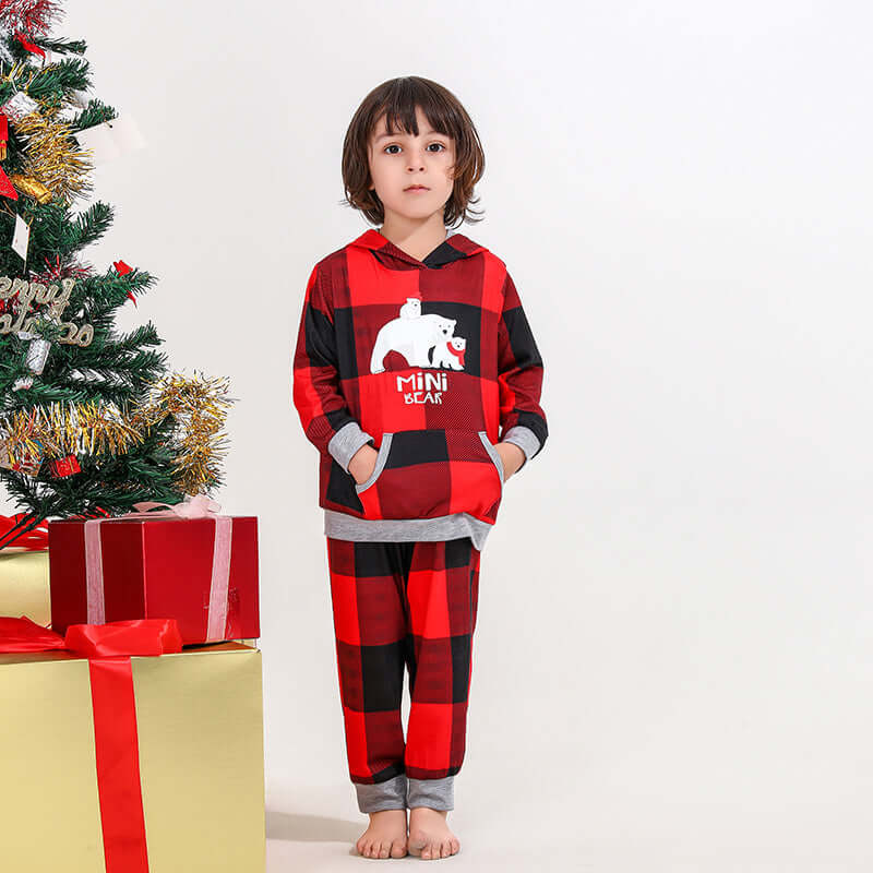 Red Printed Family Lounge Set Stylish Matching Homewear