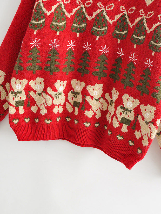 Christmas sweater women knitted pullover top