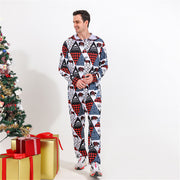 Men's And Women's Christmas Print Family Pajama Set