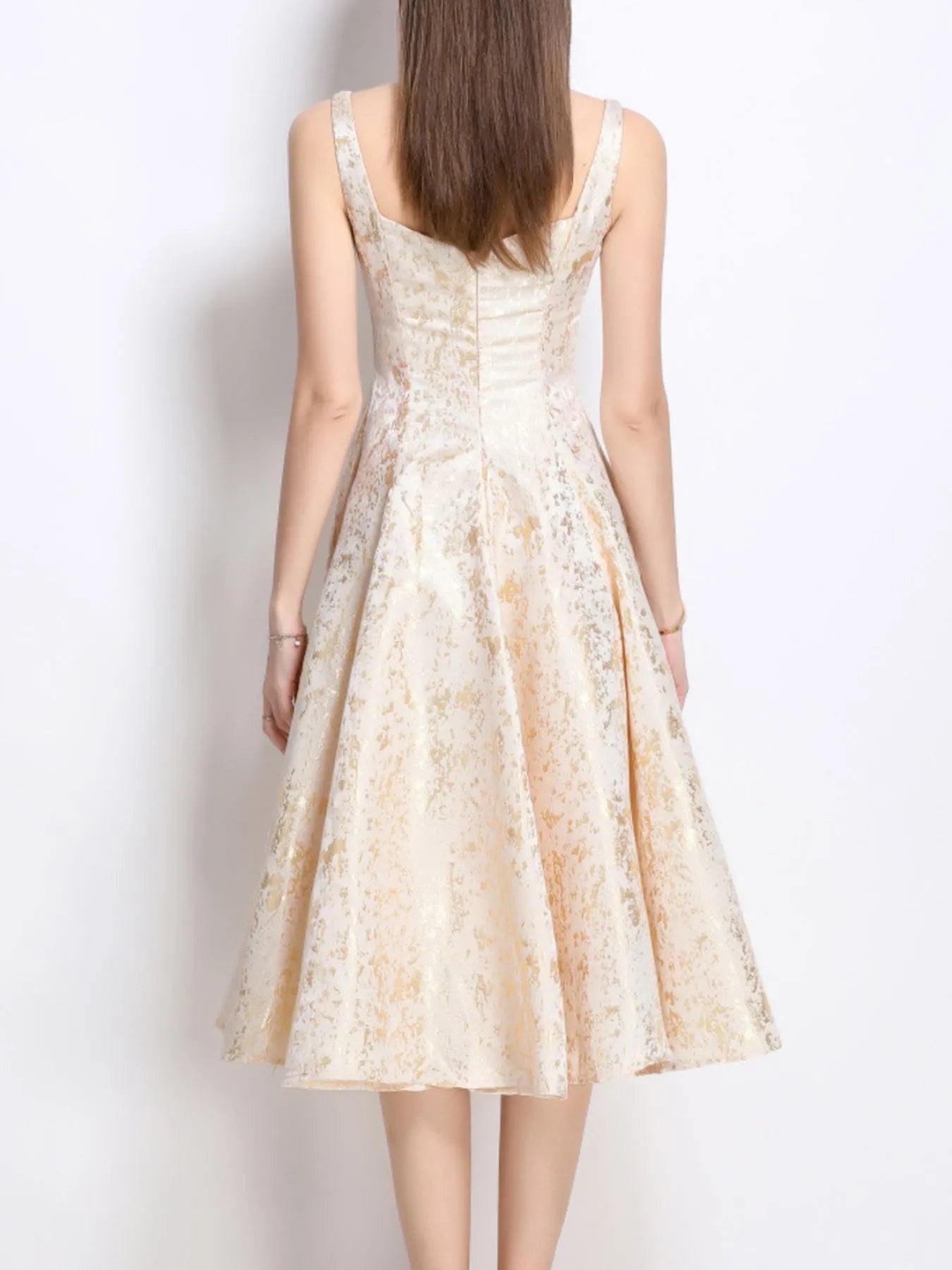 Floral A-Line Sleeveless Midi Dress outfit inspiration
