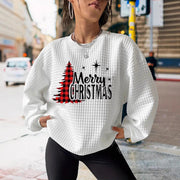 Fashion Christmas Printing Casual Sweatshirt Women
