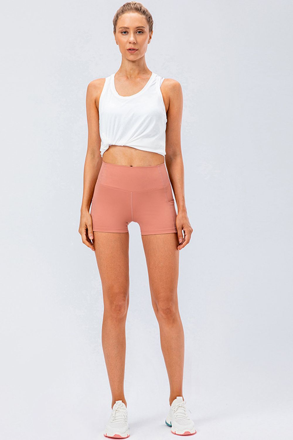 Slim Fit Wide Waistband Sports Shorts waistband detail