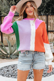 Hailey Textured Knit Drop Shoulder Loose Fit Sweater-0