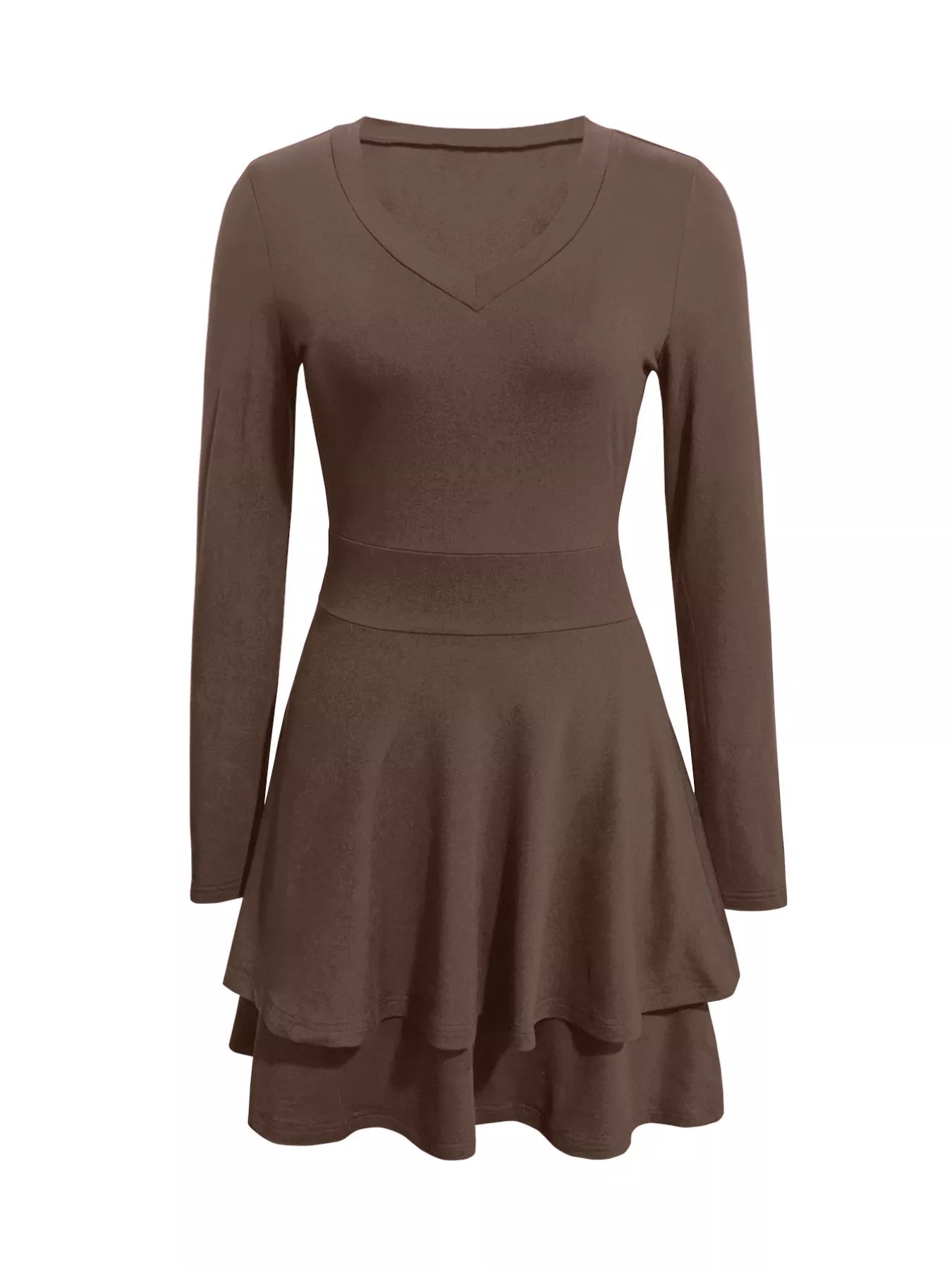  V-Neck Layered Ruffle Mini Dress Chic Summer Style