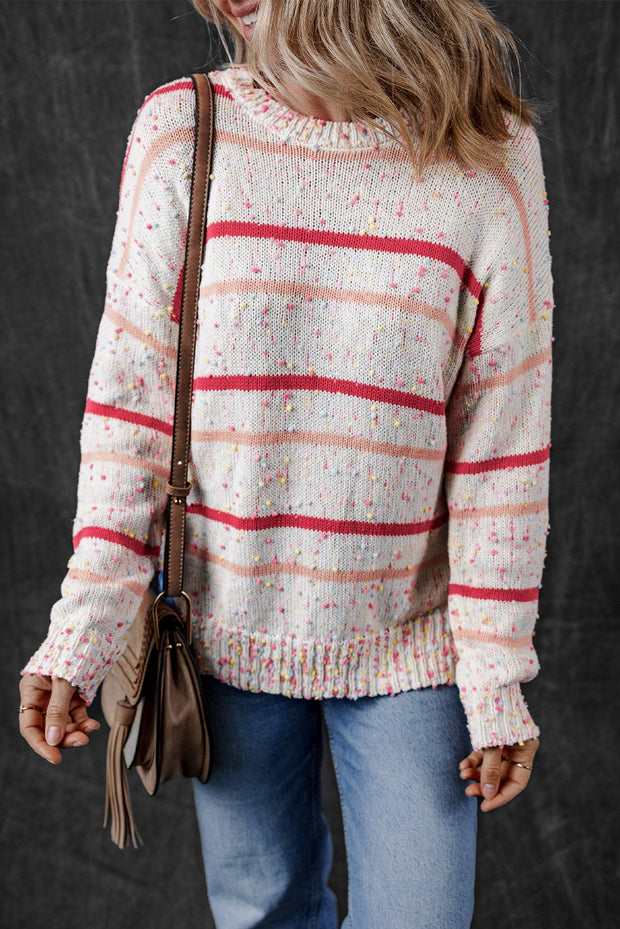 Ruthie Striped Confetti Knit Sweater-2