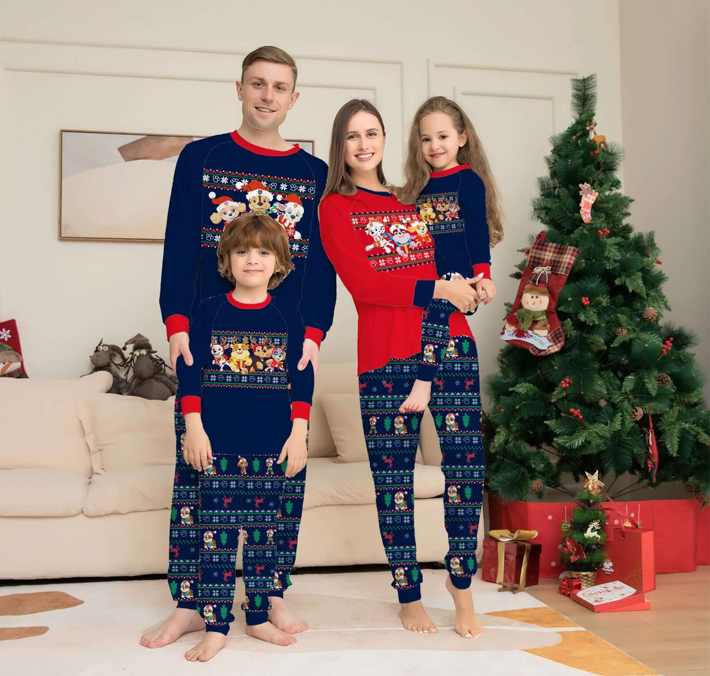 Family Cotton Pajama Set Cute Plaid Matching Style