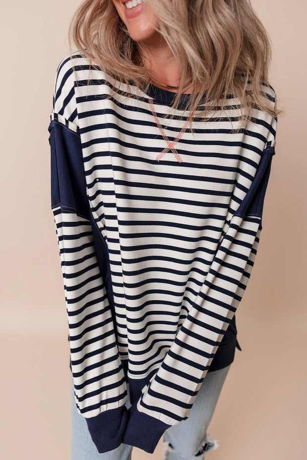 Sage Exposed Seam Loose Fit Sweatshirt-2