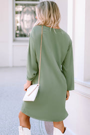 Mallory Roll-tab Sleeve Flowy Casual Dress-1