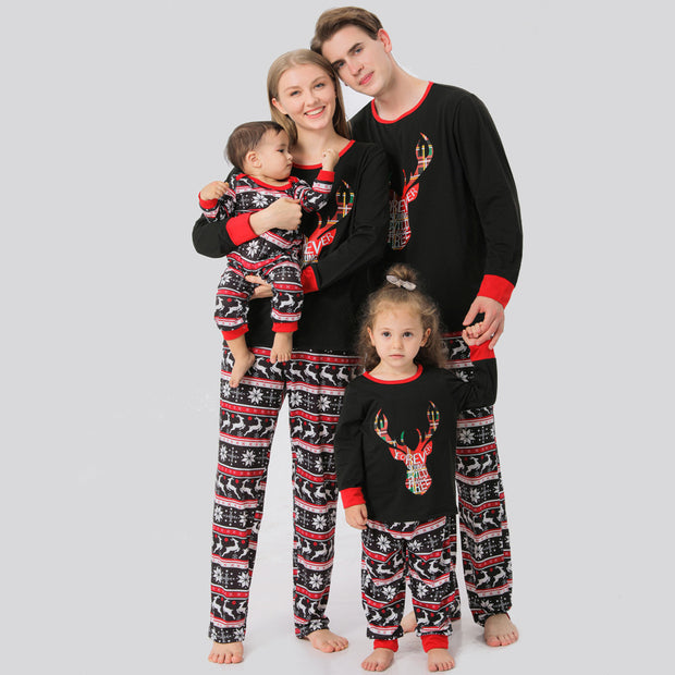 Long-sleeved Cross-border Family Set Christmas Pajamas