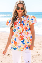 Chelsea Floral Bouquet Flutter Top-2