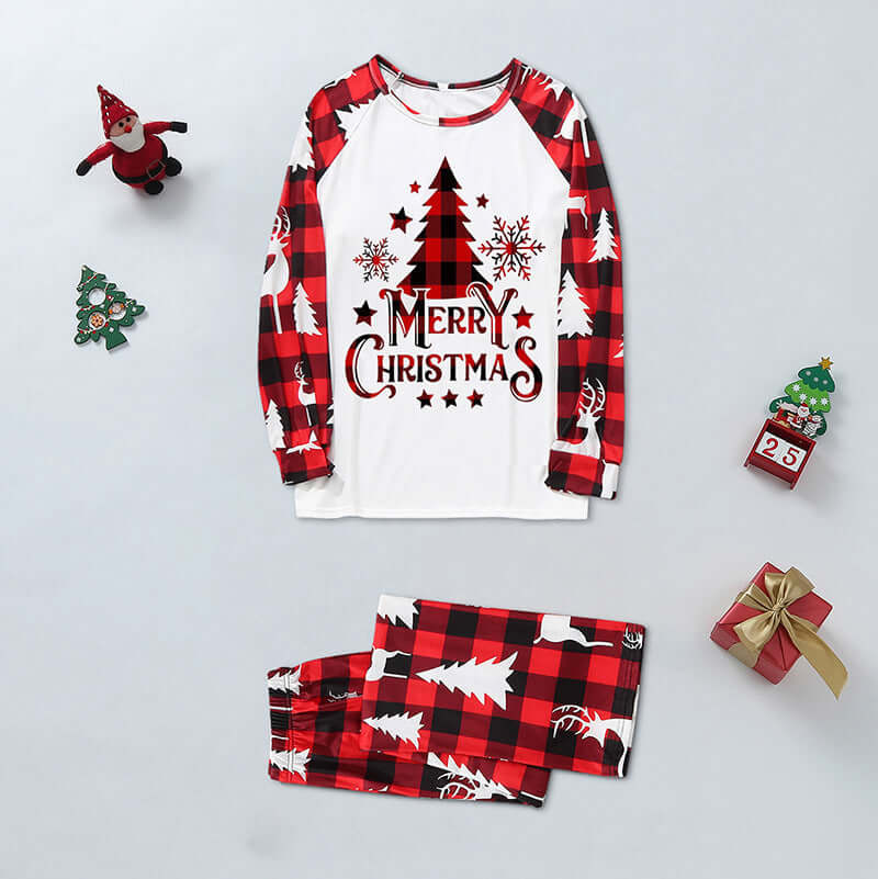 White Printed Family Outfit - Fashionable Polyester Matching Set