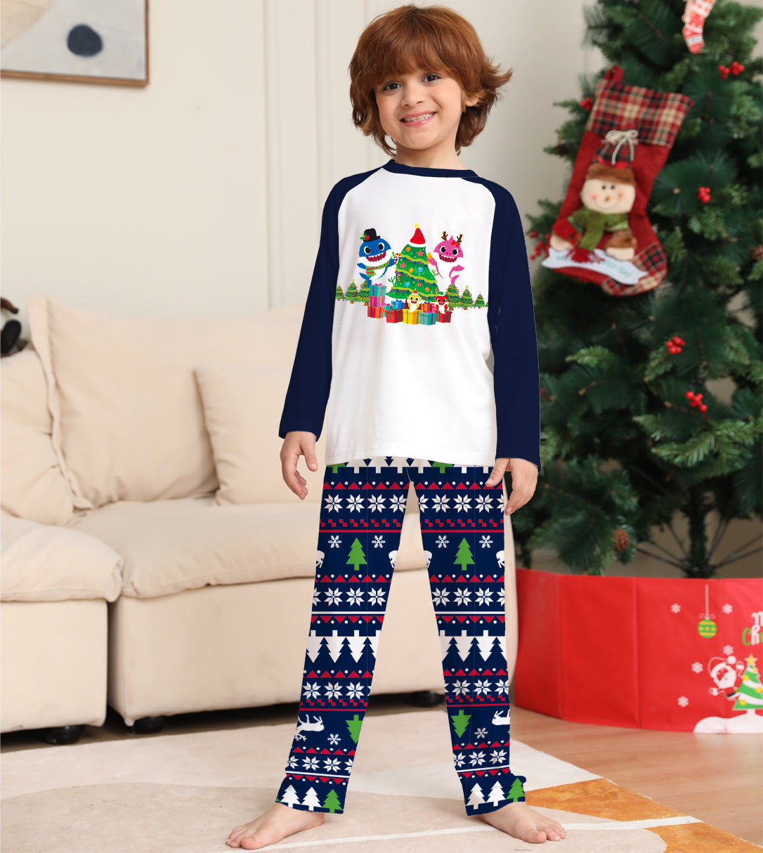 Family Plaid Cotton Pajamas Cozy Matching Homewear Set