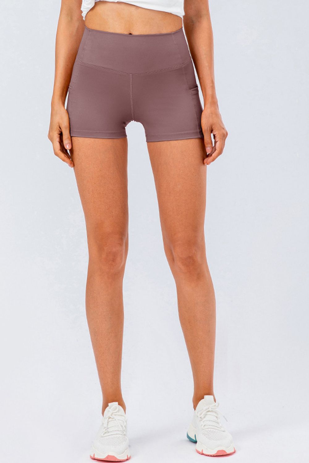 Slim Fit Wide Waistband Sports Shorts waistband detail