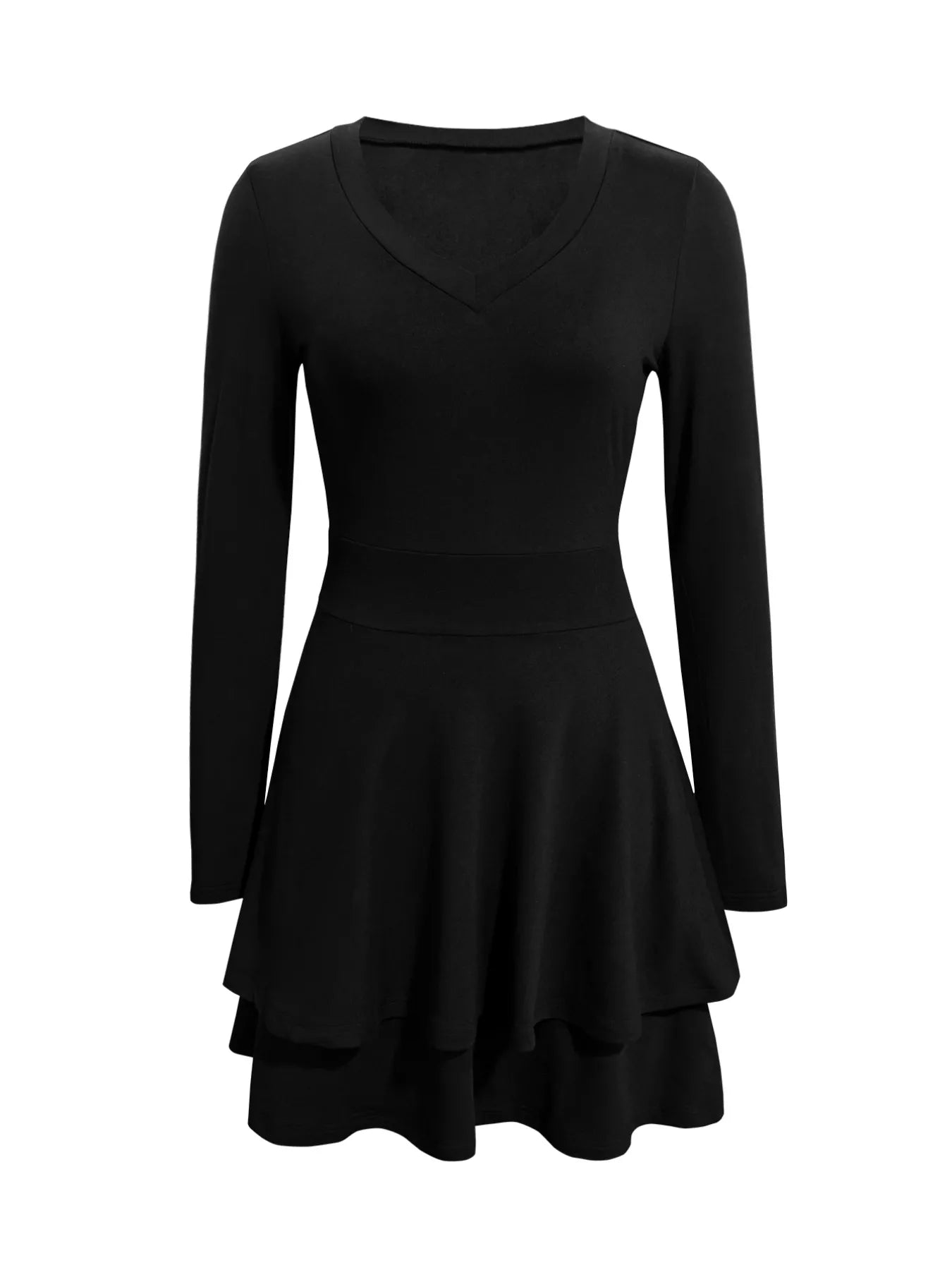  V-Neck Layered Ruffle Mini Dress Chic Summer Style