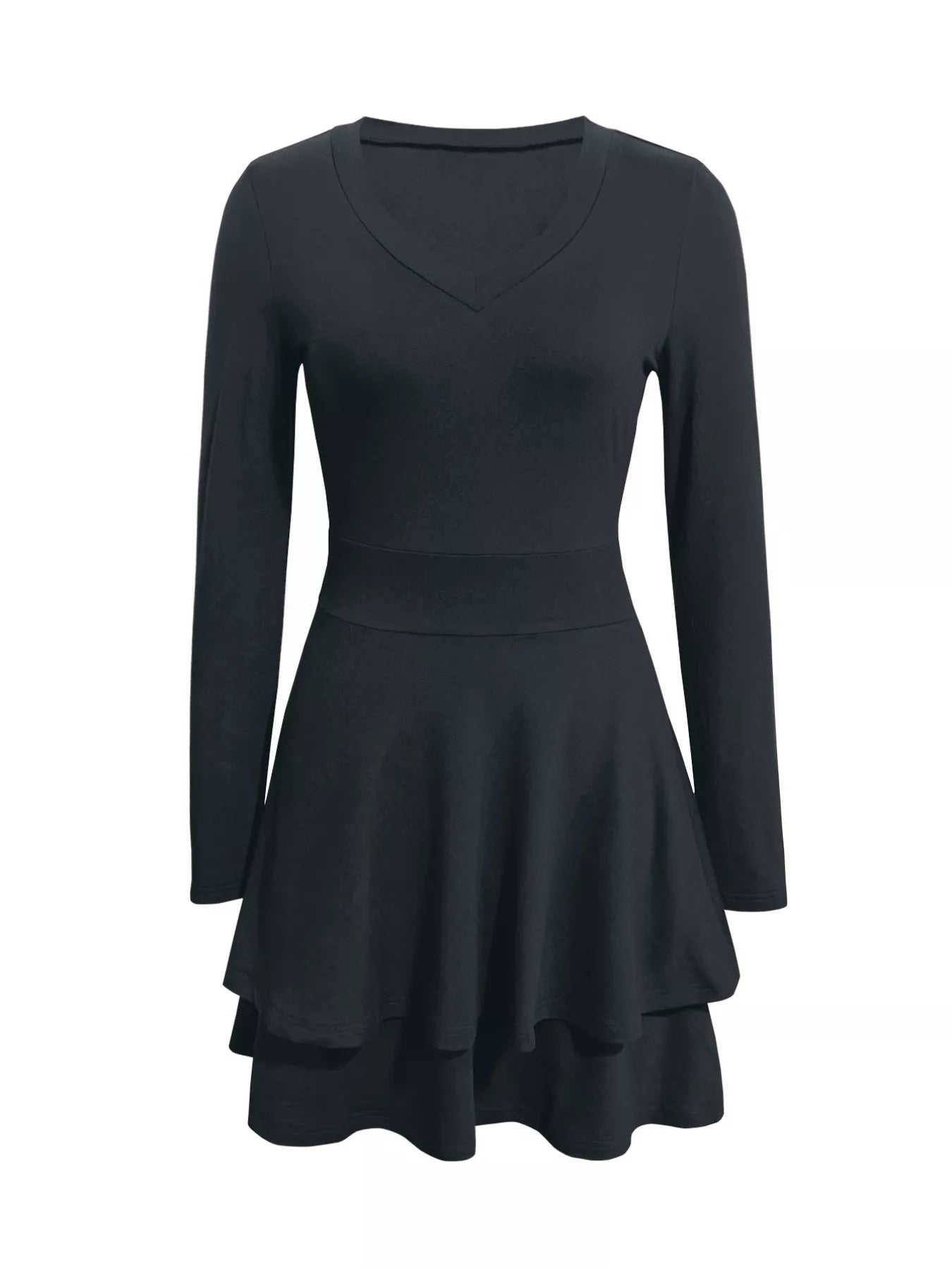  V-Neck Layered Ruffle Mini Dress Chic Summer Style